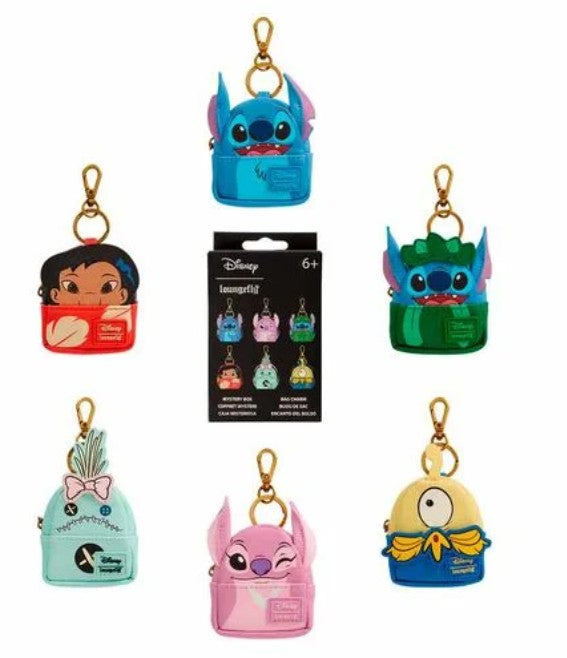 Assortiment de mini-sacs à dos porte-clés Mystery Stitch Disney Loungefly