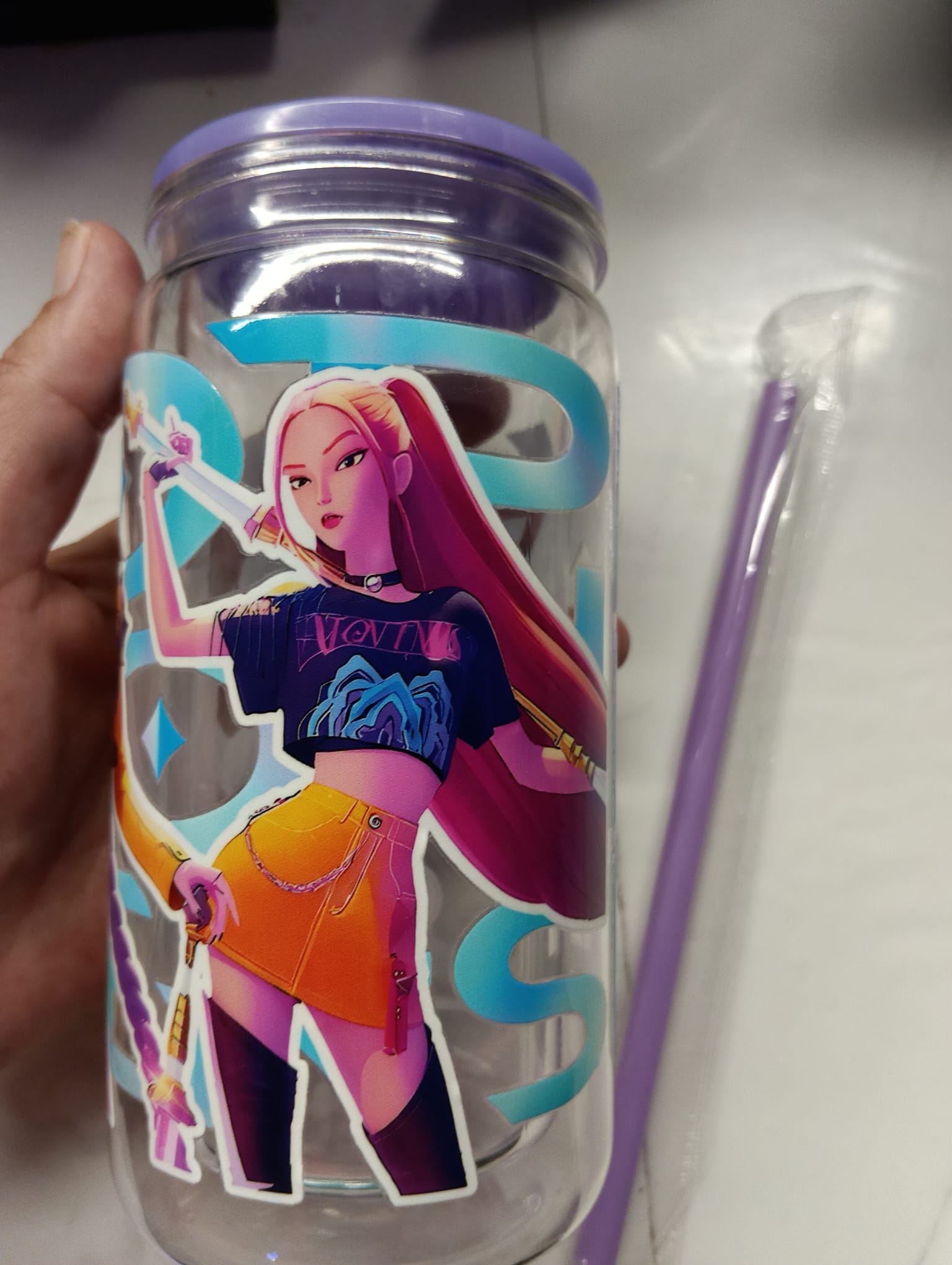 Verre avec paille K-pop Démon Hunters