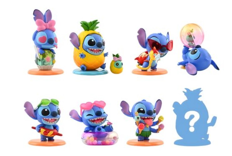 Figurine surprise Stitch de Cosbi, collection Stitch Disney Holiday
Boîte surprise.