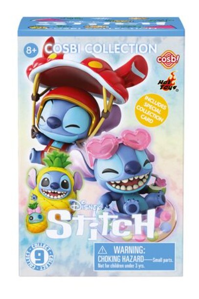 Figurine surprise Stitch de Cosbi, collection Stitch Disney Holiday
Boîte surprise.