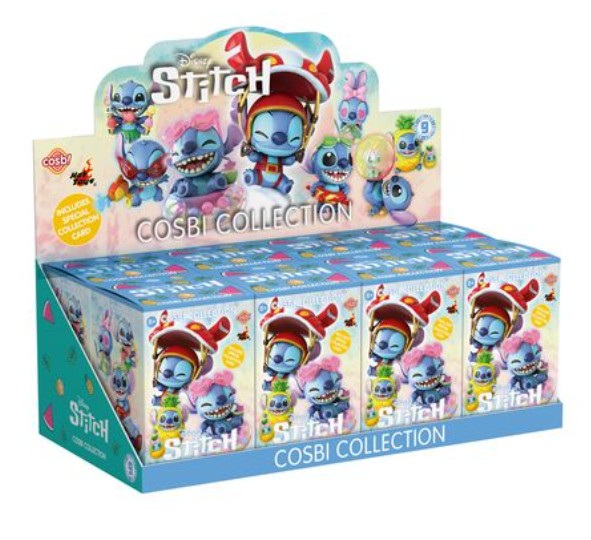 Figurine surprise Stitch de Cosbi, collection Stitch Disney Holiday
Boîte surprise.